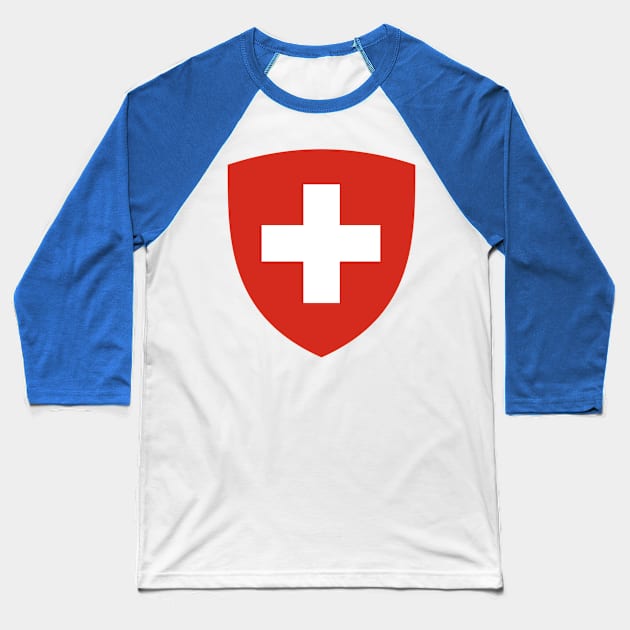 Switzerland Emblem Baseball T-Shirt by Historia